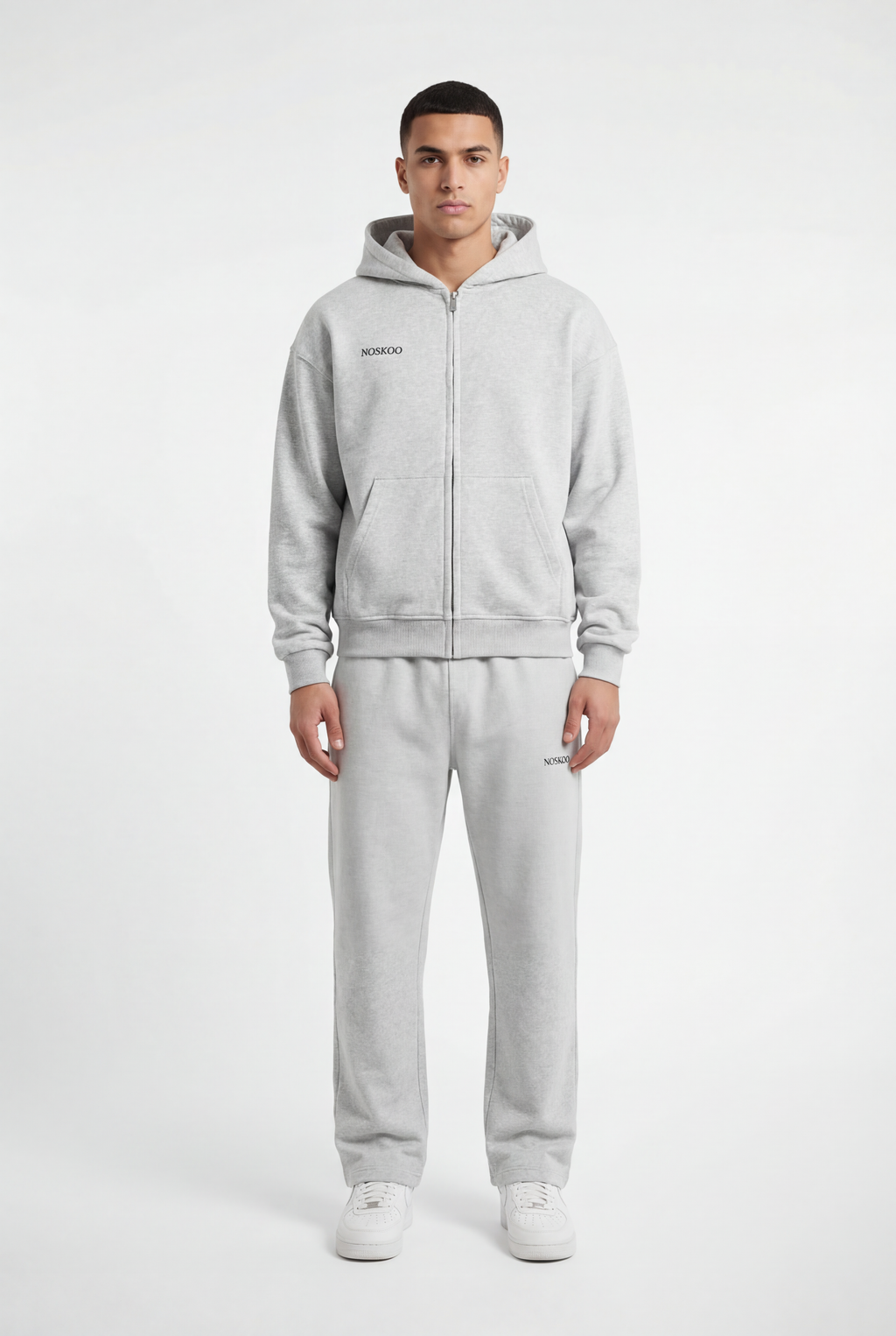 NOSKOO Oversized Zip Hoodie