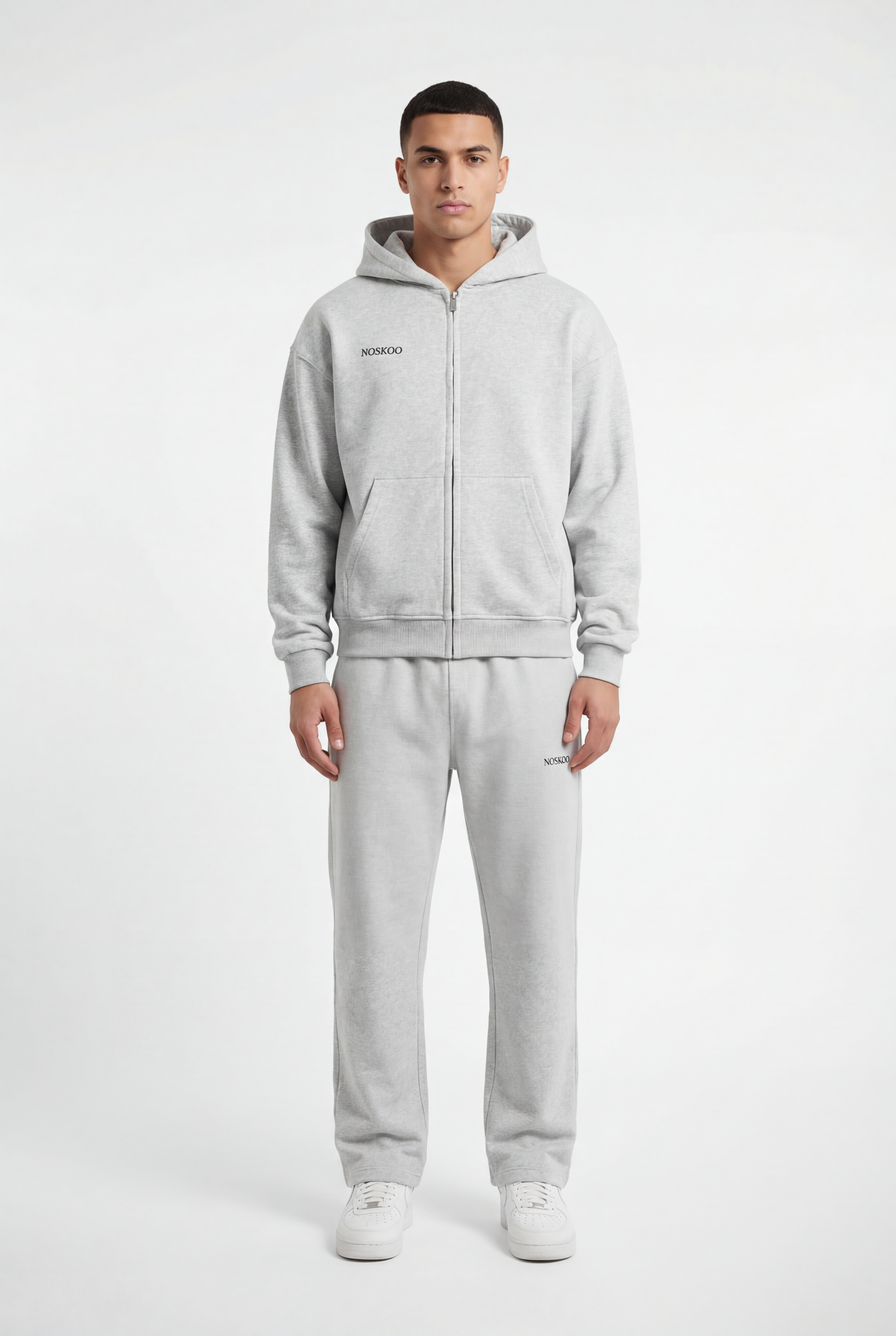 NOSKOO Oversized Zip Hoodie