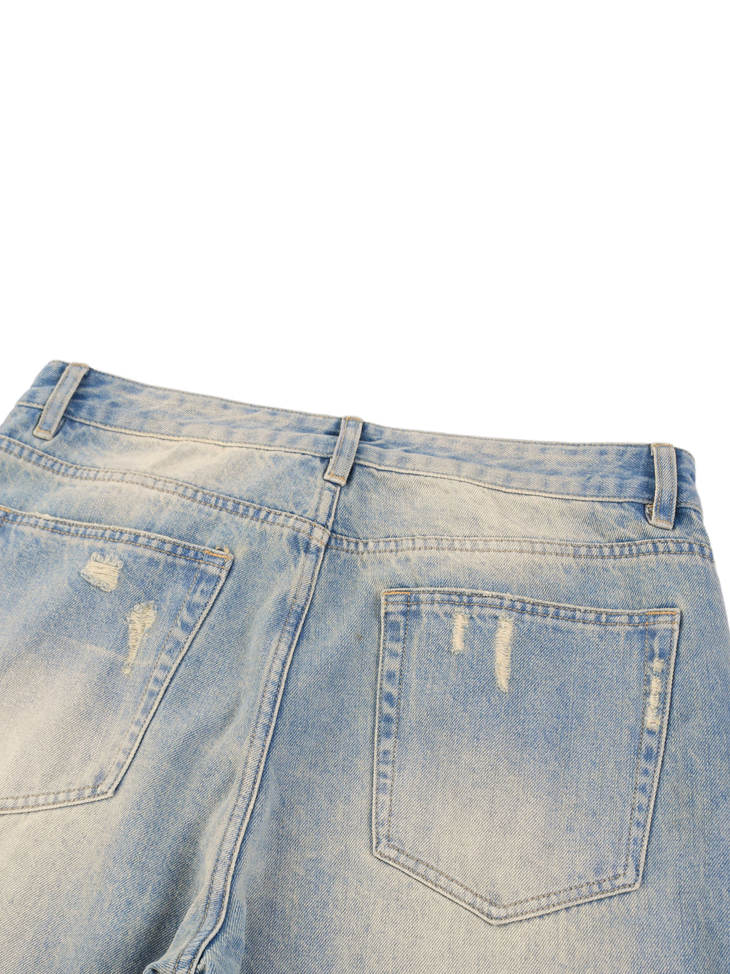 Sun Fade Jeans,Raw Hem Denim,Vintage Denim Jeans,Streetwear Jeans,Noskoo Jeans 